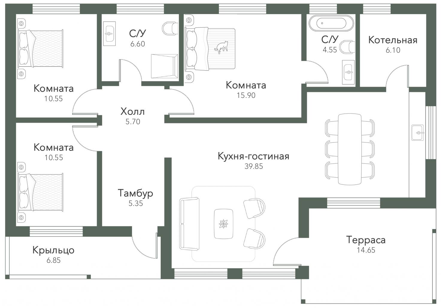 Дом Smart.S на участке №57 в КП Art House